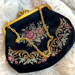 Antique German Petit Point Purse